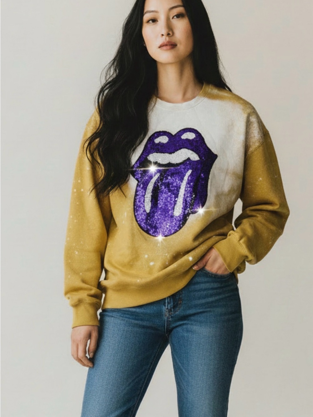 Bella Canvas Graphic Sequined Sweatshirt